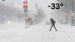EXTREME Winter SNOW STORM in Hamilton STONEY CREEK | Toronto Canada | Massive Snowfall | FEB. 2023