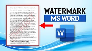 Easily Add Watermarks In MS Word For Professional Documents @ThinkUpIT