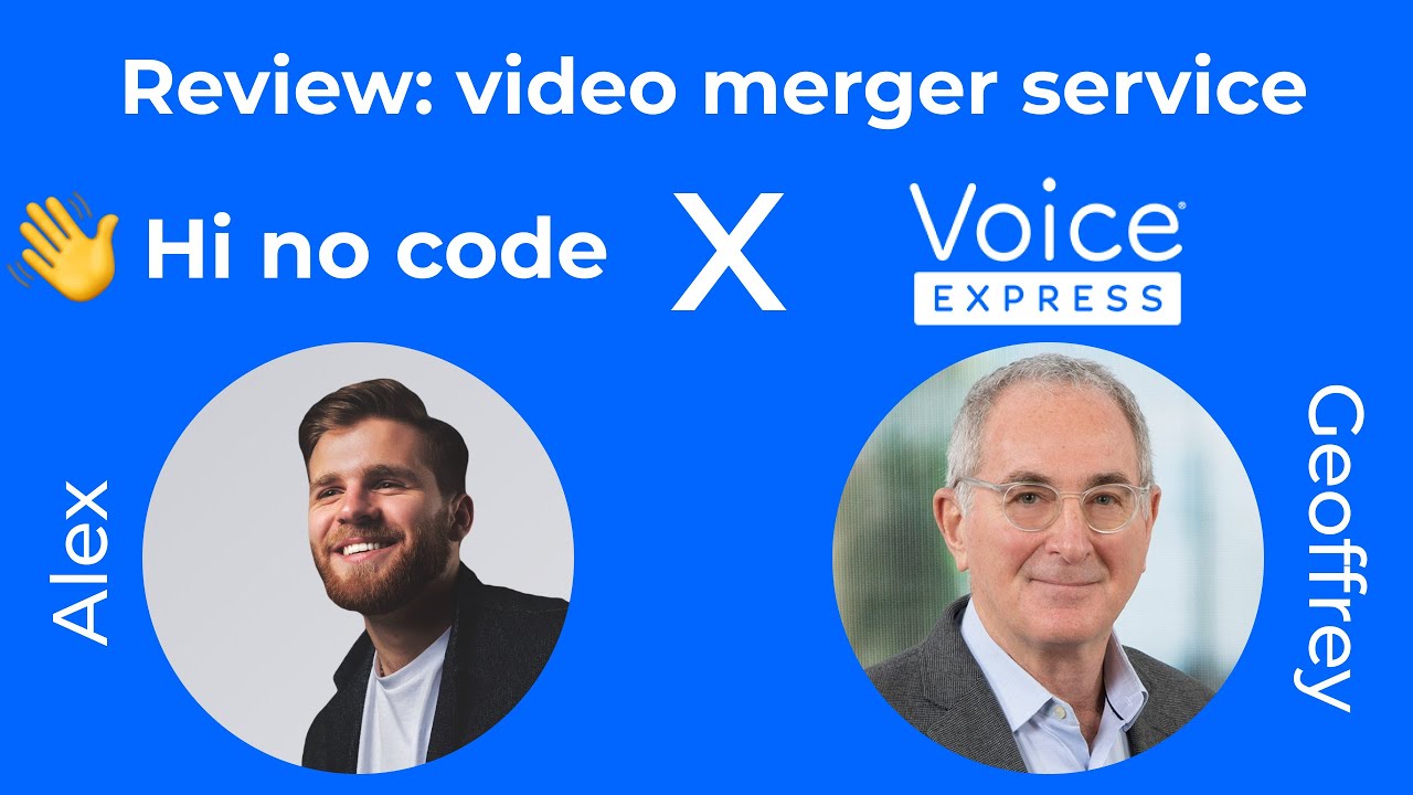 Hi no code review, video merger service Voice Express. - YouTube
