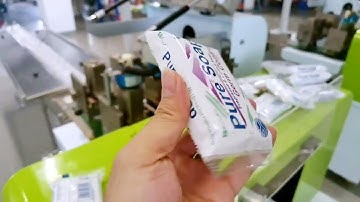 soap wrapping machine pillow pack down film type tested for South African customer