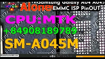 Samsung Galaxy A04 A045FM ISP PinOUT Test Point Image #gsm_free_equipment