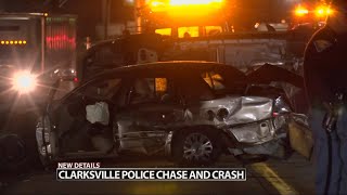 22-year-old arrested after police chase in Clarksville overturns ISP vehicle; passenger still on the
