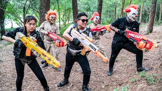 LTT Films : Couple S.E.A.L X Nerf Guns Warrior Fight Dangerous Criminal Group Rocket Mask Avenger