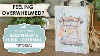 Beginner's Junk Journal Tutorial Letter Writing Kit PAMPHLET Stitch Hidden Spine My Porch Prints