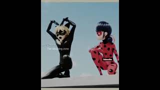 Cat noir making fun on ladybug's lucky charm 😝