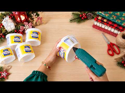 ¡NO LAS BOTES! 😱 Convierte envases de plasticos en Hermosos Adornos Navideños 🎄✨
