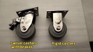 Heavy Duty Casters Industrial Castors 4 Inch TPR Silent Casters Swivel Caster Wheel