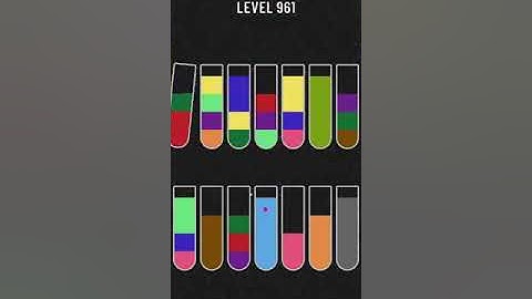 Water Sort Puzzle   level 961 Mobile Cell Phone Game Walkthrough Android / Apple