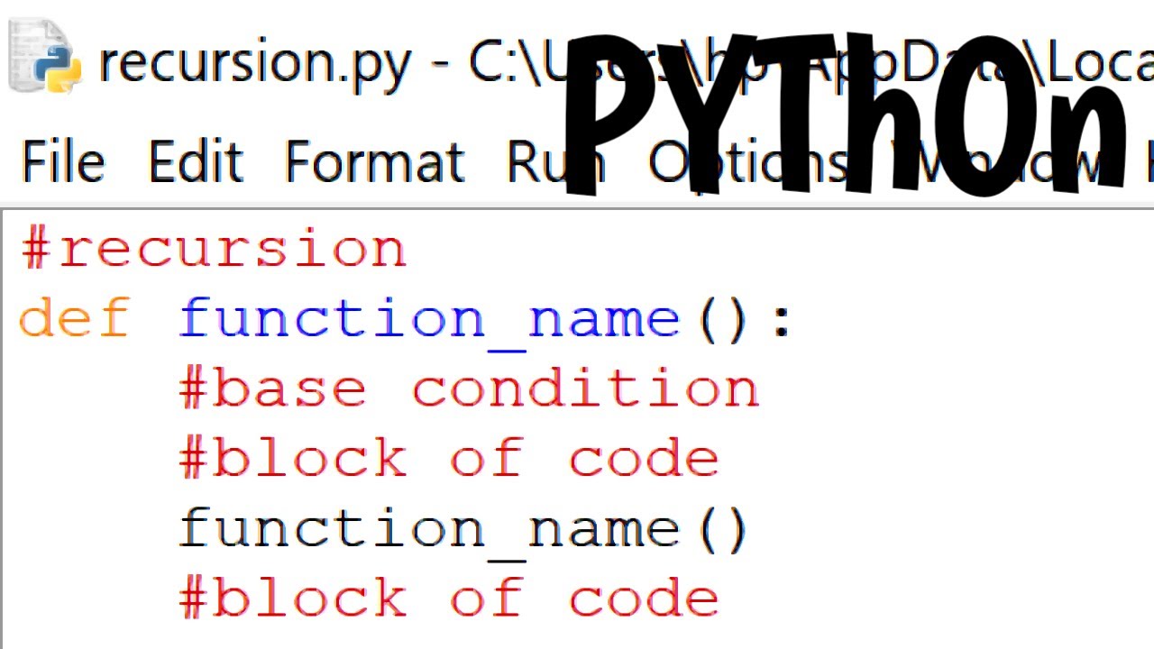 recursion in python - YouTube