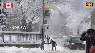 BIG SNOWFALL in Montreal Canada  [4K] First Major Snowstorm of the Season Hits Quebec Snow video