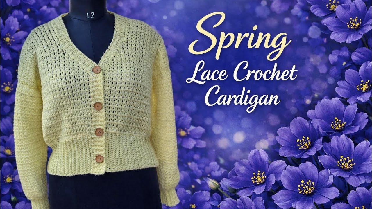 Easy Crochet Cardigan Tutorial | Step by Step Crochet Pattern for Beginners