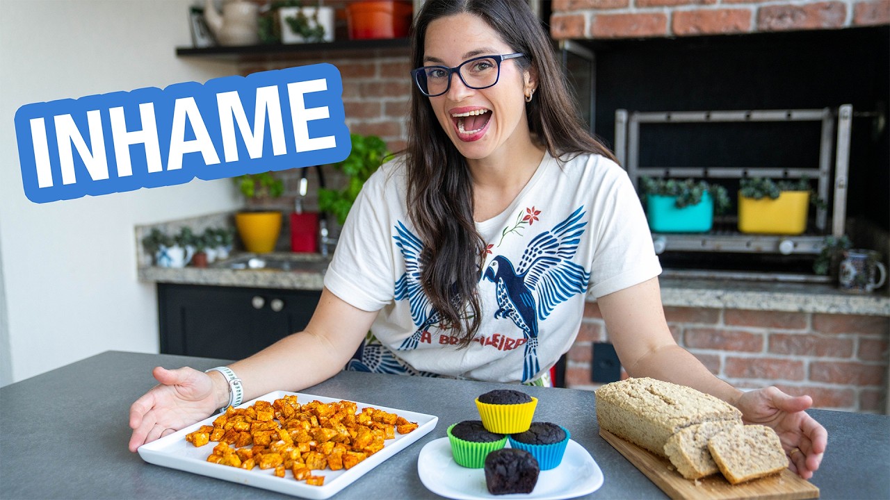 3 Receitas Saudáveis com Inhame: Pão, Brownie e Inhame Assado