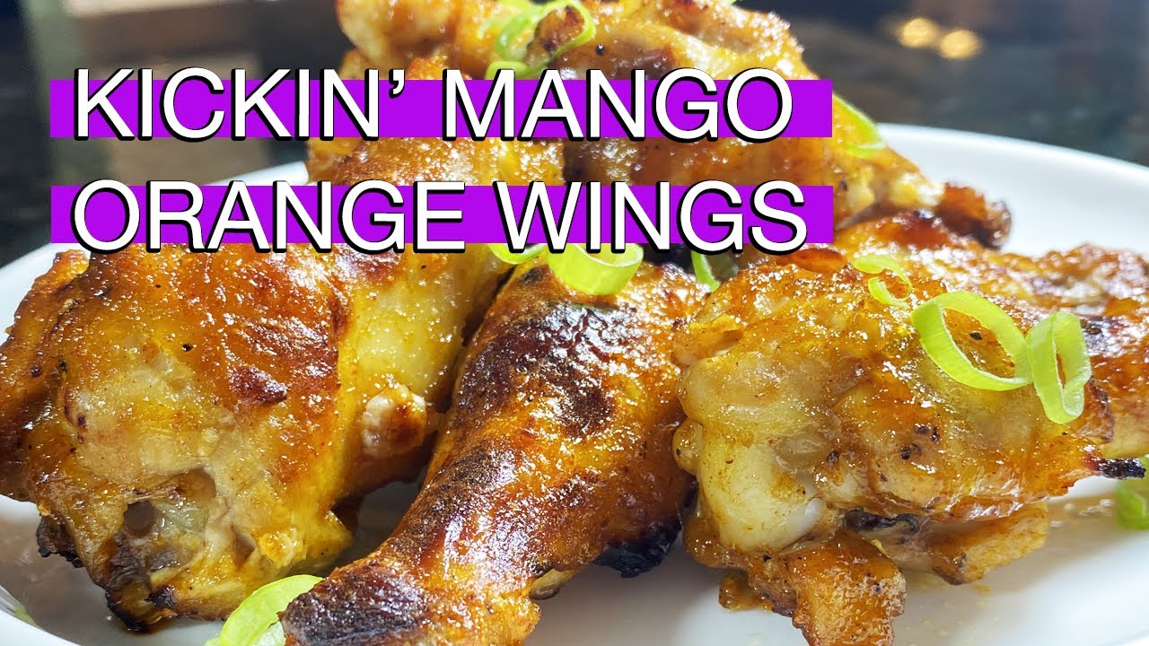 Air Fryer Chicken Wings Kickin' Mango Citrus (Gluten Free) Spicy and