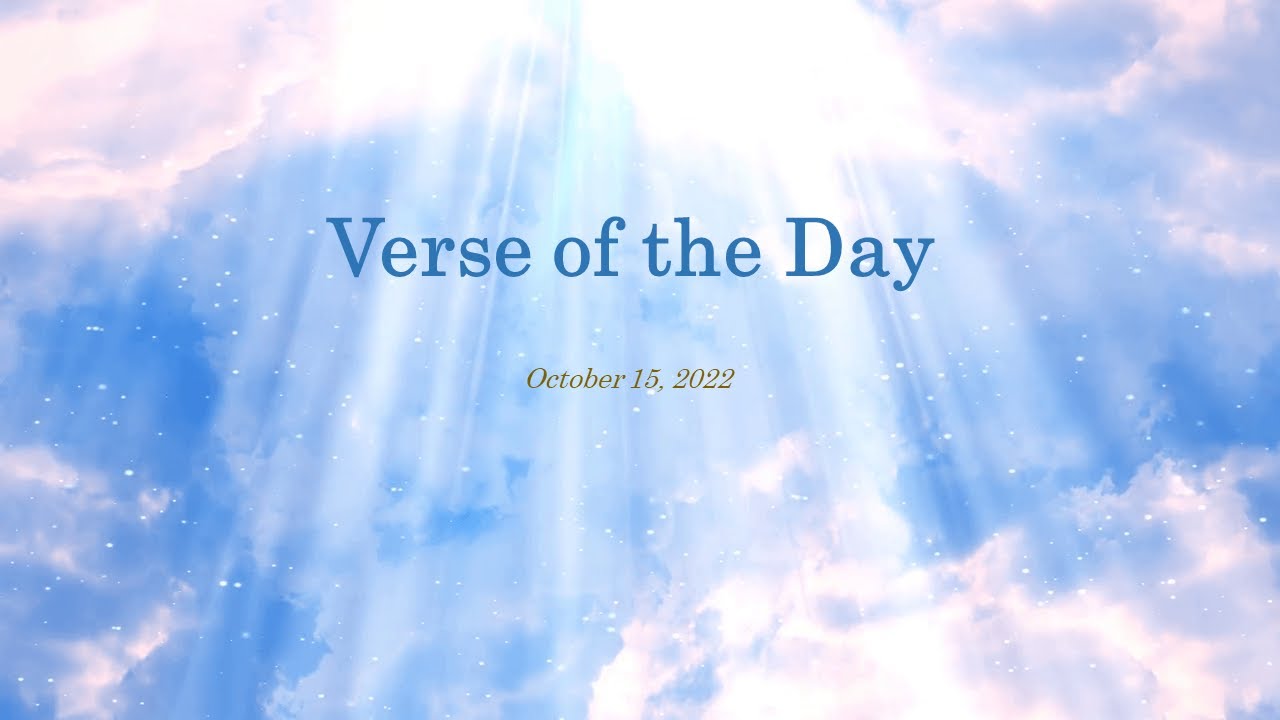 Bible Verse of the Day October 15, 2022 WorldTamilchristiansThe