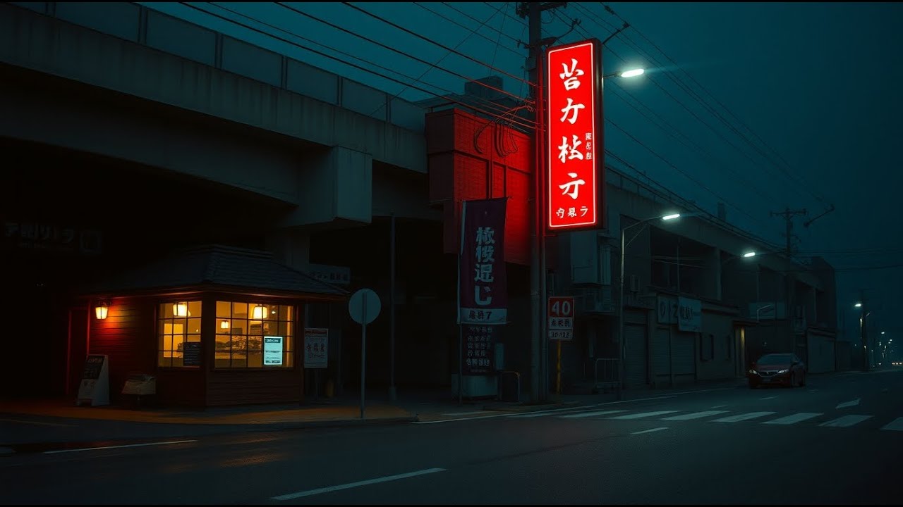Late-Night Stillness at the Udon Shop 🍜🌙 Slow Rain & Calm Lofi