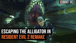 Resident Evil 2 Remake - Escaping The Alligator Scene screenshot 3