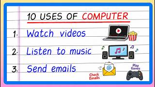 10 Uses of Computer | 10 Uses of Computer in Daily Life | Updated Video