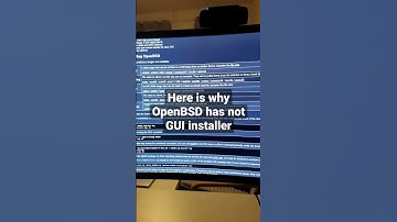 Why OpenBSD has no GUI installer?