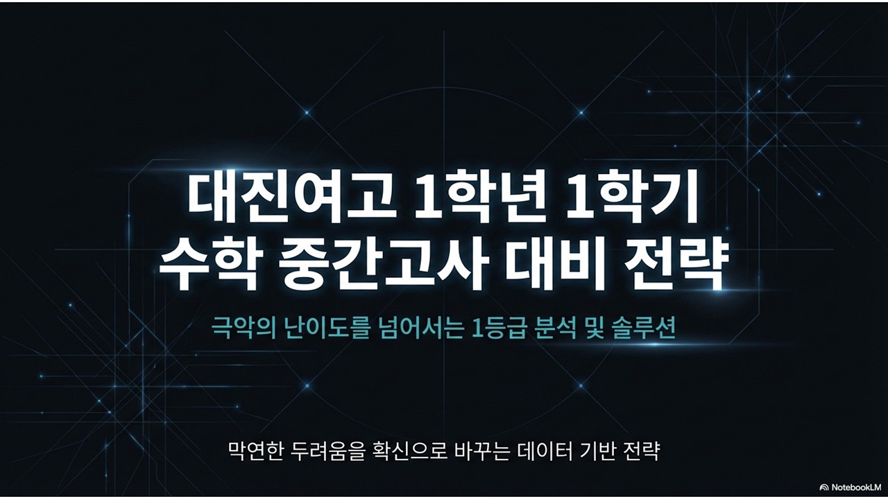 ★강북청솔학원 수학 김성만 선생님★대진여고 1학년 1학기 수학 중간고사 대비 전략