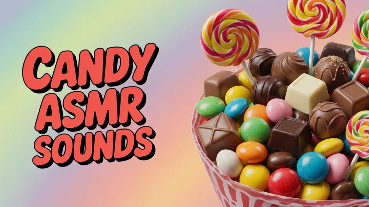 ASMR Most Popular Candys / Candy Treats /colourful lollipop candy/satisfying, unwrapping sounds