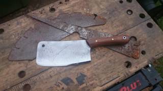 knife making handmade meat cleaver