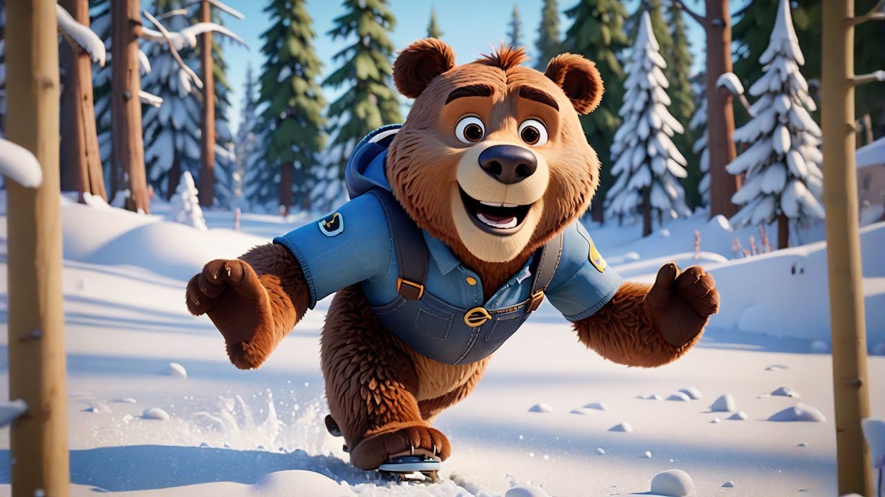 The Bear Who Went Ice Skating – Nursery Rhymes Songs for Kids 🐻⛸️