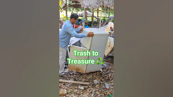 Amazing Transformation of an Old Fridge ♻️ Trash to Treasure 💯 % #diy #craft #recycleoldfridge thumbnail