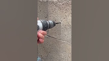 How to drill a hole in concrete! #diy  #constructionsupplies #drilling #satisfying #asmr