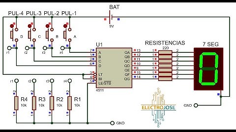 Control de display 7 Segmentos con CD4511