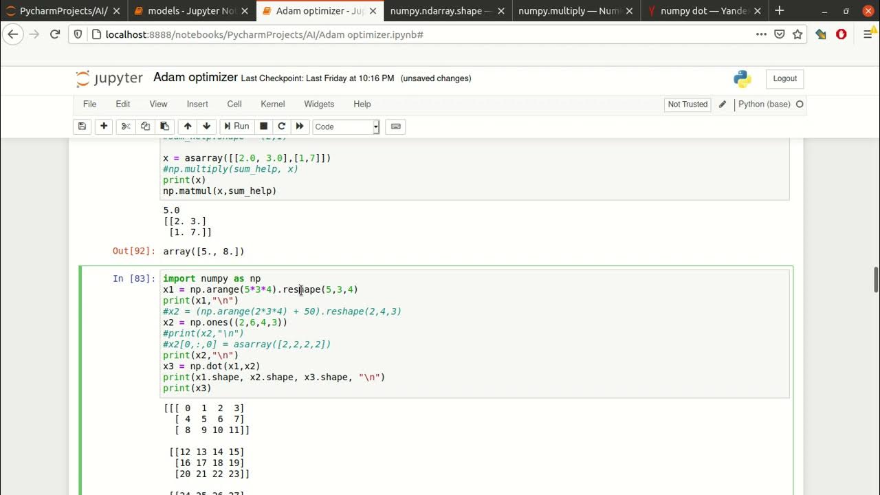 dot vs. matmul matrix product - YouTube