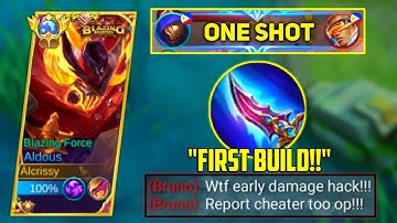 ALDOUS FIRST BUILD THIS NEW SEASON IS LITERALLY DAMAGE HACK! ALDOUS BEST BUILD 2023 - MLBB