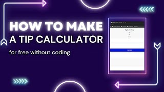 How To Make A Tip Calculator App For Free Without Code screenshot 2