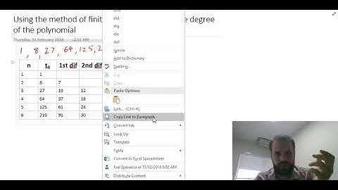 Using the method of finite differences to find the degree polynomial