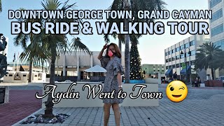 DOWNTOWN GEORGE TOWN, GRAND CAYMAN Walking Tour & First Bus Ride Experience in Cayman Islands