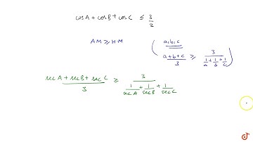 Find the least value of `sec A+secB+secC` in an acute angled triangle