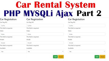 Car Rental System Project using php part 2