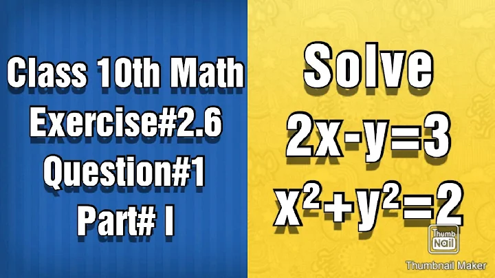 Solve 2x-y=3 , x²+y²=2