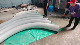 12 Inch SCH40 ASTM A234 WPB 45° SMLS ELBOW Drift Test💯
