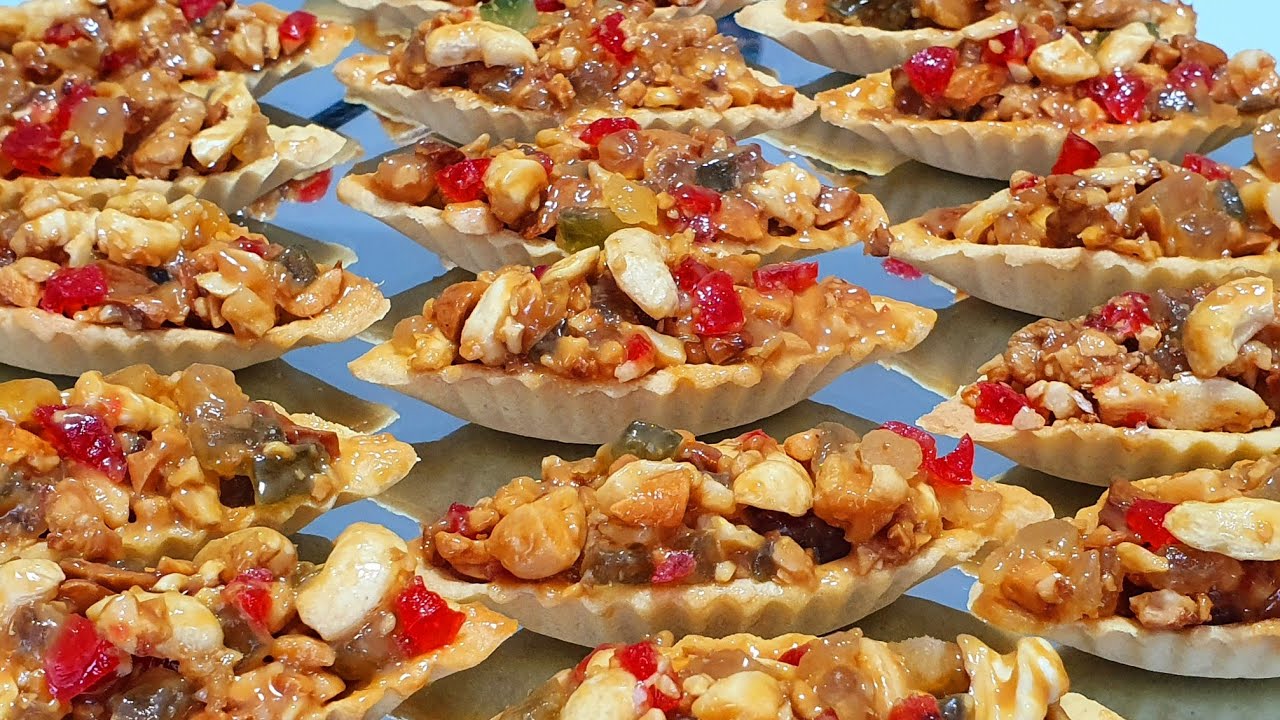 حلويات العيد2021 حلوى الطويسات او قوالب راقية شكلا  ومذاقا هماوية  بالمكسرات سهلة وسريعة سليلاات