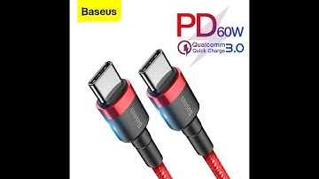 #7: Cáp sạc nhanh Baseus 05m / 1m / 2m 60W Cáp USB-C Type-C