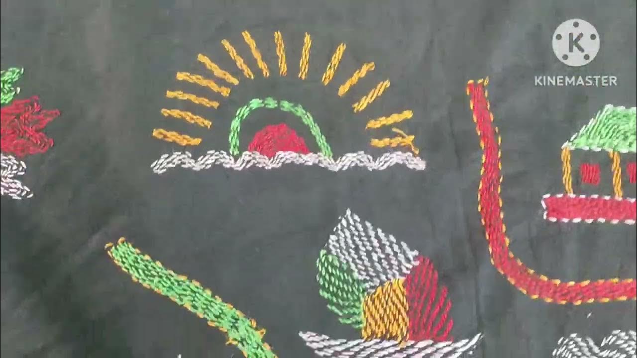 hand embroidery Nakshi stitch wallmate design । হাতের কাজের নকশি সেলাই