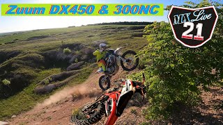 Mx Live 21. Zuum DX450 & 300NC. Прыгаем, катаем в карьере.