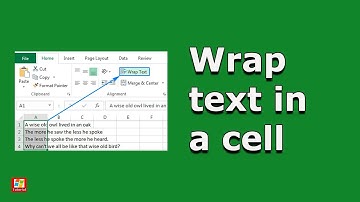 How to wrap text in excel 2016 (Windows PC)