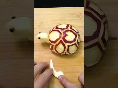 Apple dressed like a perfect turtle || Quick and Easy Fruit Decoration Ideas