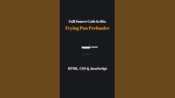 #css3 Animation || Frying Pan Preloader using HTML & CSS #shorts