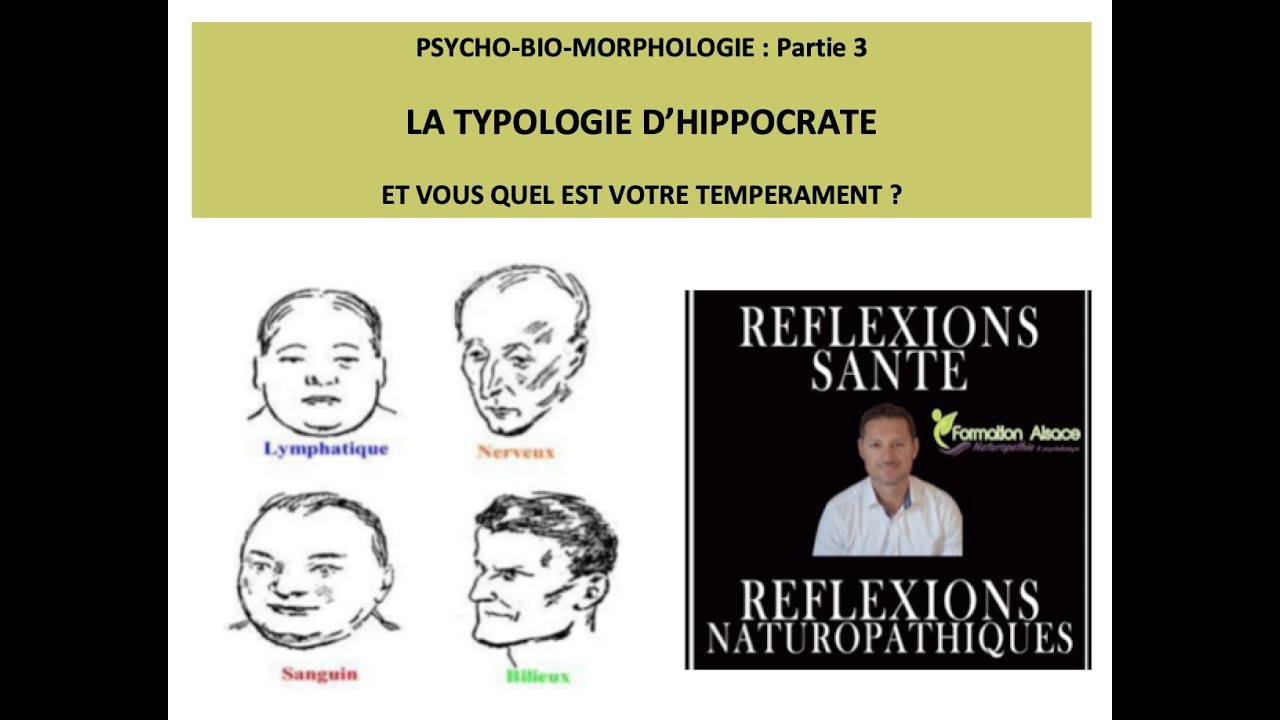 PSYCHOMORPHOLOGIE: Partie 3 Les tempéraments selon Hippocrate
