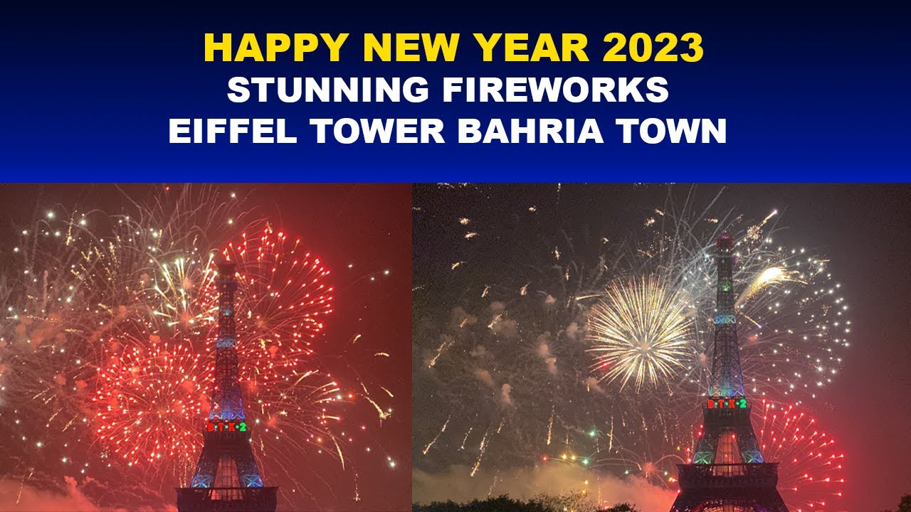 Stunning Fireworks Bahria Town Lahore | Happy New Year 2023 - YouTube