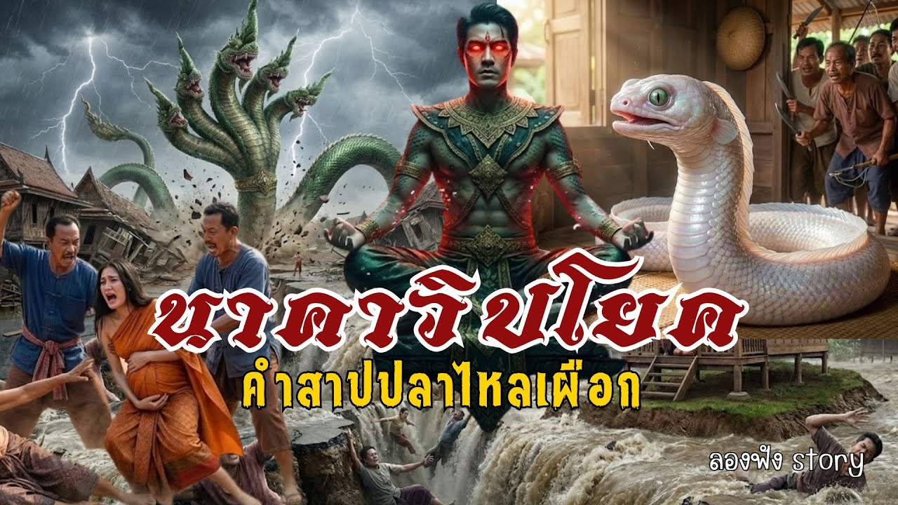 นาคาวิปโยค **คำสาปปลาไหลเผือก (ตำนานพญานาคถล่มเมือง) | EP. 94