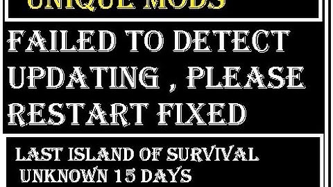 Failed To Detect Updating  Problem Fix | Last Island of Survival Unknown 15 Days