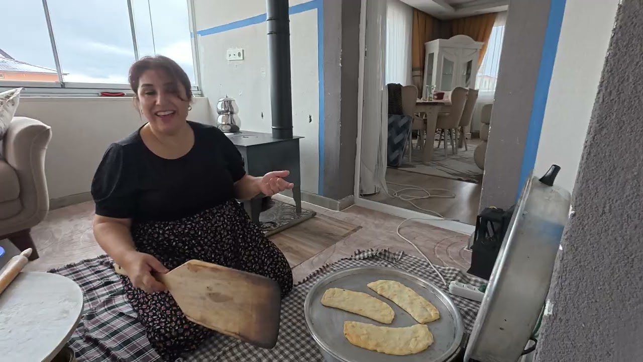 Annemden kat kat yağlı börek yapımı